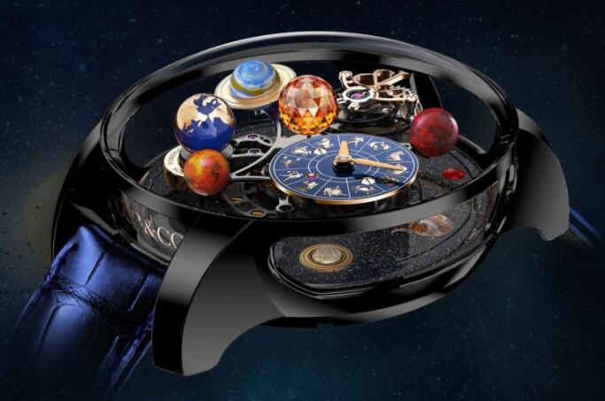 Jacob & Co ASTRONOMIA SOLAR JEWELRY PLANETS ZODIAC BLACK DLC TITANIUM AS310.21.SP.AA.A Replica watch